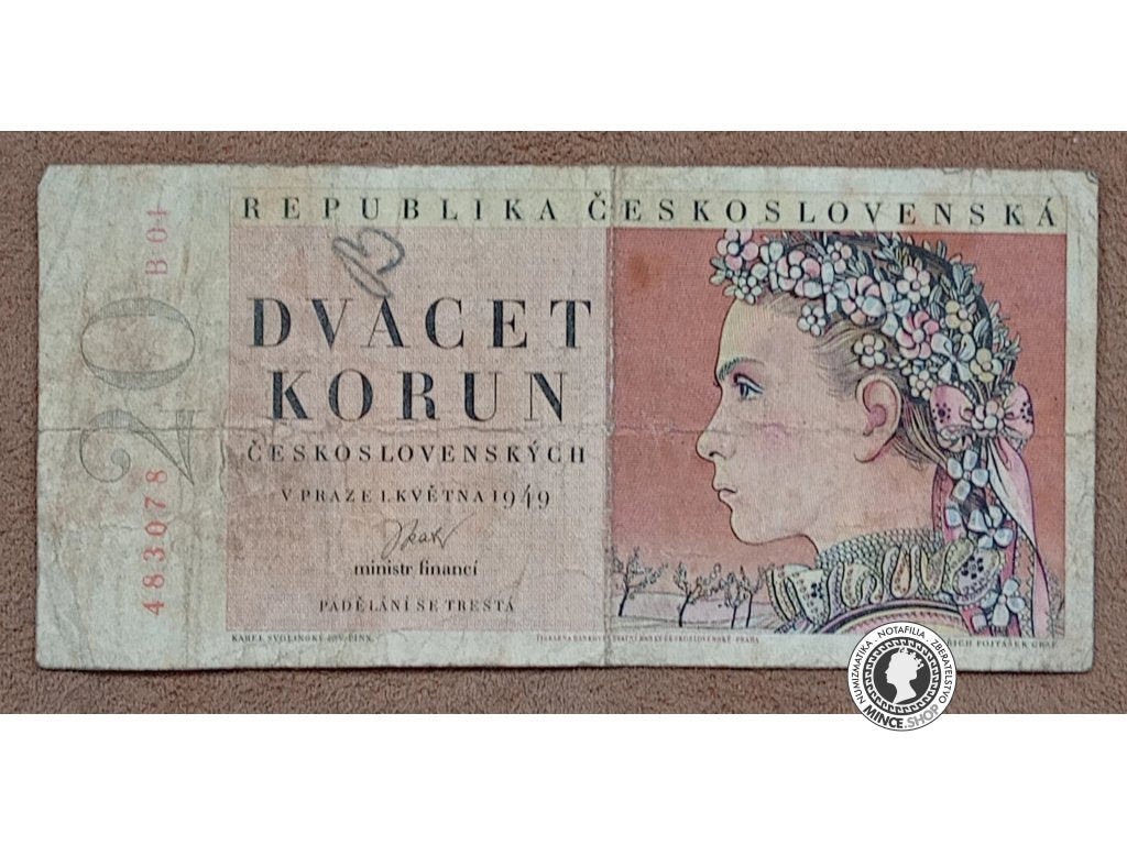 20 Korún - 1949 - ČSR