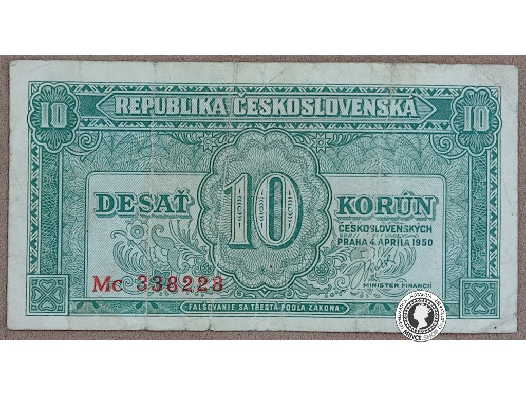 10 Korún - 1950 - ČSR